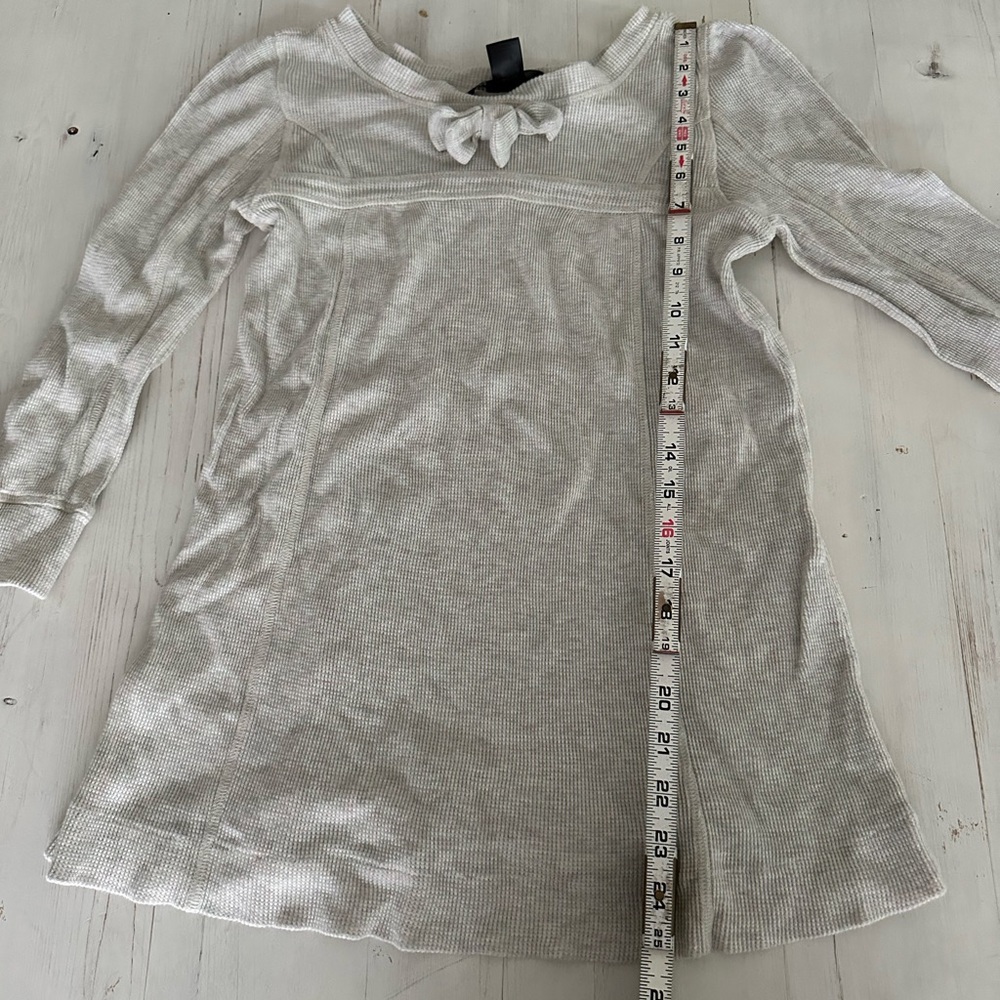 Gray women’s grey shirt Bow Marc Jacob’s size small s waffle super soft vintage - Picture 6 of 9